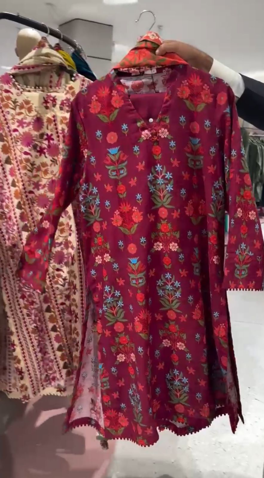 Pack of 3 Winter Khadar Printed Dress