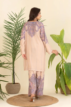 2PC Stitched Printed Crepe Silk Shirt and Trouser RTW-KSTL-208