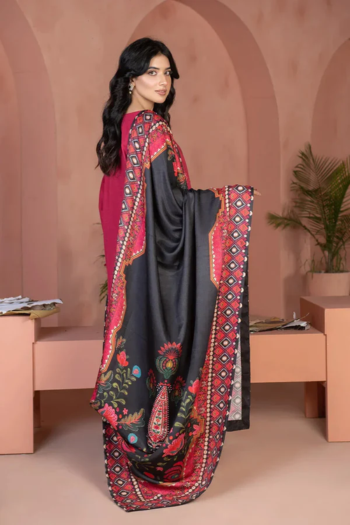 3PC Embroidered Unstitched Khaddar Suit KHE-3634